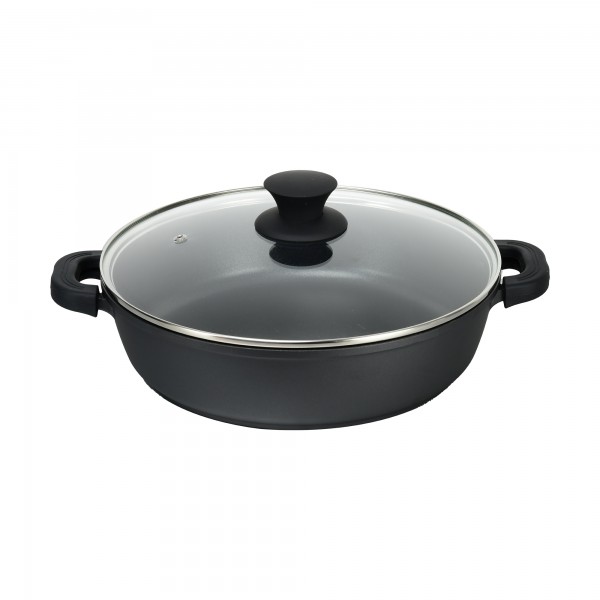 Cacerola aluminio  fundido xylan black baja 36cm Supreme