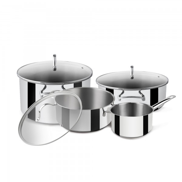 Bateria de cocina acero inoxidable supreme 7pcs.