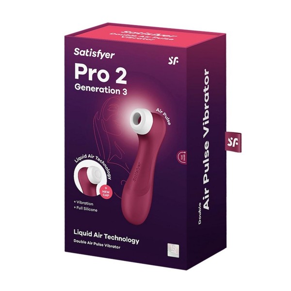 Satisfyer pro 2 g3 Vibrador Doble Pulso Air Vino Rojo 1un