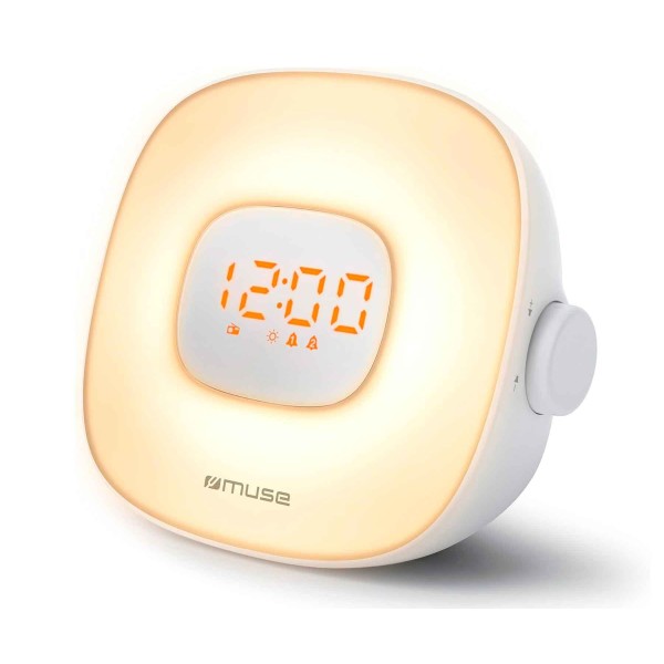 Muse ML-198 CR Blanco - Radio Despertador de Estantería