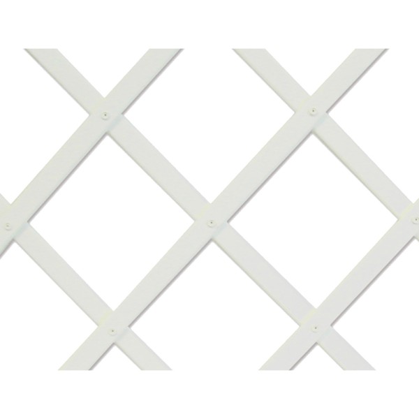 Trelliflex celosia de plastico 0,5x1,5m color blanco perfil de listones 22x6mm nortene